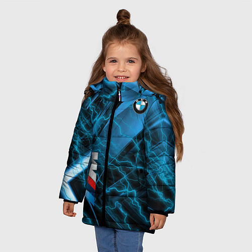 Зимняя куртка для девочки BMW / 3D-Черный – фото 3
