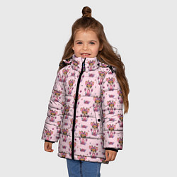 Куртка зимняя для девочки Милая олениха, цвет: 3D-черный — фото 2