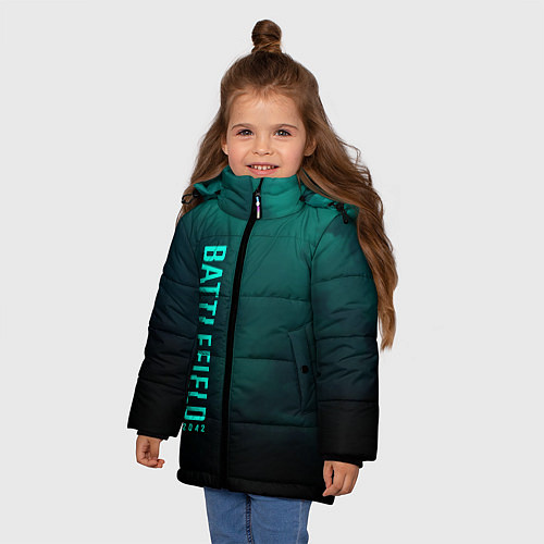 Зимняя куртка для девочки BattleField 6 / 3D-Черный – фото 3