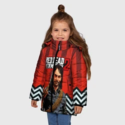 Куртка зимняя для девочки Бандит дикого запада RDR 2, цвет: 3D-черный — фото 2