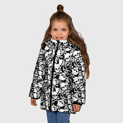 Куртка зимняя для девочки Смерть, цвет: 3D-черный — фото 2