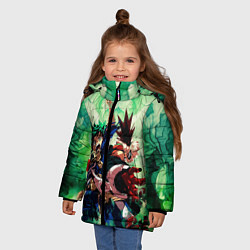 Куртка зимняя для девочки Моя геройская академия, цвет: 3D-черный — фото 2