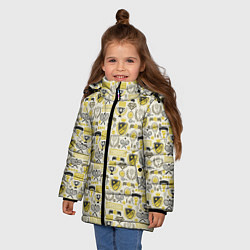 Куртка зимняя для девочки Кубок Дэвиса, цвет: 3D-черный — фото 2