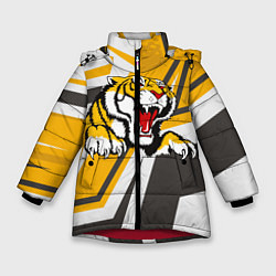 Куртка зимняя для девочки Тигр, цвет: 3D-красный