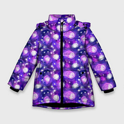 Куртка зимняя для девочки Galaxy, цвет: 3D-черный