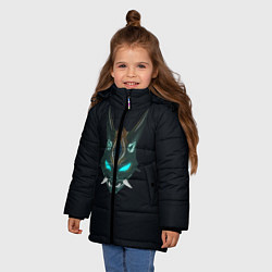 Куртка зимняя для девочки Genshin Impact - Xiao, цвет: 3D-светло-серый — фото 2