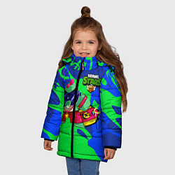 Куртка зимняя для девочки Базз Buzz Brawl Stars, цвет: 3D-черный — фото 2