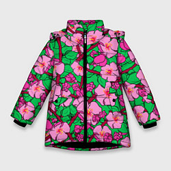 Зимняя куртка для девочки Цветы Сакуры, Sakura