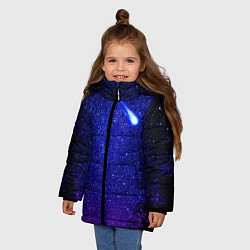 Куртка зимняя для девочки ПОЛЁТ КОМЕТЫ, цвет: 3D-черный — фото 2