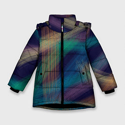 Куртка зимняя для девочки Разноцветная, цвет: 3D-черный