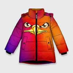 Куртка зимняя для девочки ОРЁЛ, цвет: 3D-черный