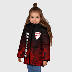 Куртка зимняя для девочки DUCATI ДУКАТИ КАМУФЛЯЖ, цвет: 3D-черный — фото 2