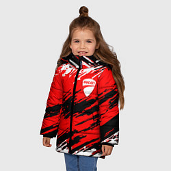 Куртка зимняя для девочки DUCATI ДУКАТИ, цвет: 3D-черный — фото 2