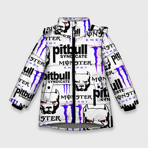 Зимняя куртка для девочки PITBULL SYNDICATE X MONSTER / 3D-Светло-серый – фото 1