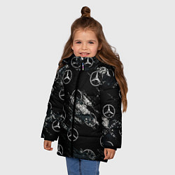 Куртка зимняя для девочки MERCEDES, цвет: 3D-светло-серый — фото 2