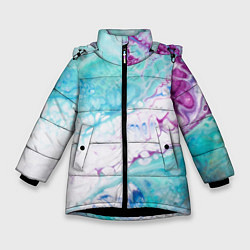 Зимняя куртка для девочки Цветная морская пена