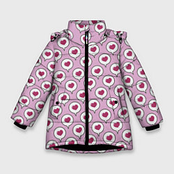 Зимняя куртка для девочки Сердечки в облачках