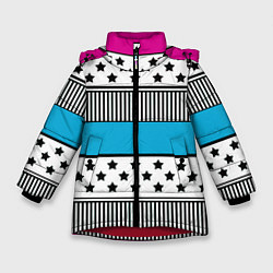 Зимняя куртка для девочки Молодежный современный узор