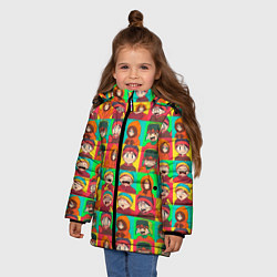 Куртка зимняя для девочки Аниме Южный парк, цвет: 3D-красный — фото 2