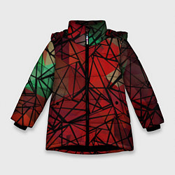 Зимняя куртка для девочки Абстрактный геометрический