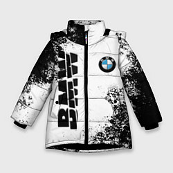 Зимняя куртка для девочки BMW БМВ РАЗРЕЗАННОЕ ЛОГО