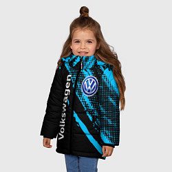 Куртка зимняя для девочки Volkswagen Фольксваген, цвет: 3D-светло-серый — фото 2
