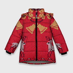 Зимняя куртка для девочки Олени