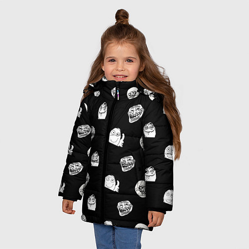 Зимняя куртка для девочки Trollolo / 3D-Черный – фото 3