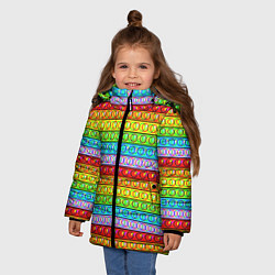 Куртка зимняя для девочки GLITCH POP IT ГЛИТЧ ПОП ИТ, цвет: 3D-светло-серый — фото 2