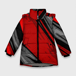 Куртка зимняя для девочки Сиомбиотический стиль, цвет: 3D-светло-серый