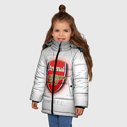 Куртка зимняя для девочки F C Arsenal, цвет: 3D-черный — фото 2