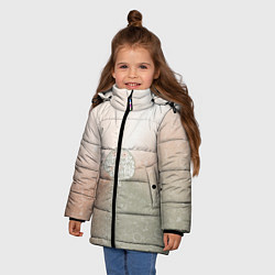 Куртка зимняя для девочки Мозг на фоне АПВ 7 1 22, цвет: 3D-черный — фото 2