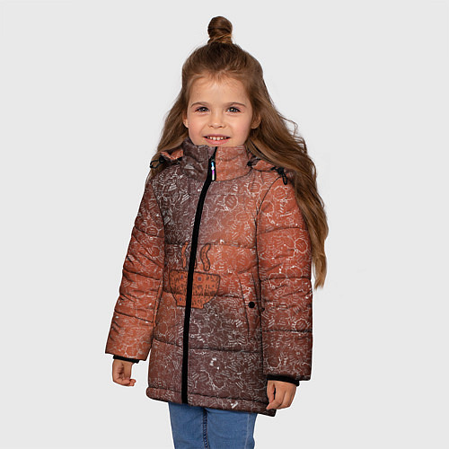 Зимняя куртка для девочки Горячее блюдо на фоне АПВ 8 4 2 9 / 3D-Черный – фото 3