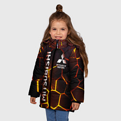Куртка зимняя для девочки Митсубиси подсветка 3D плит, цвет: 3D-черный — фото 2