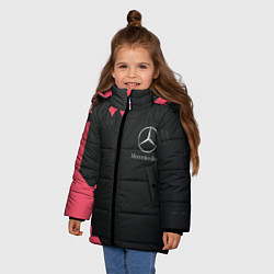 Куртка зимняя для девочки Мерседес Mersedes, цвет: 3D-черный — фото 2