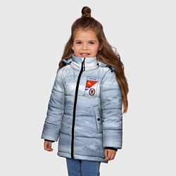 Куртка зимняя для девочки Оротукан Без текста, цвет: 3D-черный — фото 2