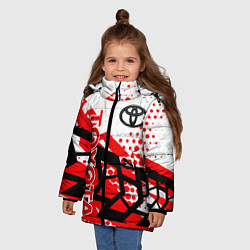 Куртка зимняя для девочки Toyota Тойота, цвет: 3D-черный — фото 2