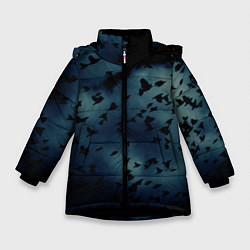 Куртка зимняя для девочки Flock of birds, цвет: 3D-черный