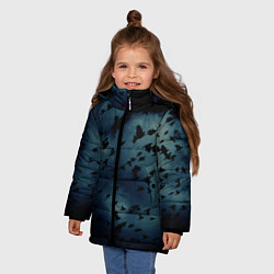 Куртка зимняя для девочки Flock of birds, цвет: 3D-черный — фото 2