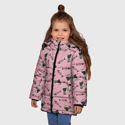 Куртка зимняя для девочки Фамильяр, цвет: 3D-черный — фото 2