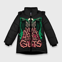 Куртка зимняя для девочки Кишка Тонка, цвет: 3D-черный