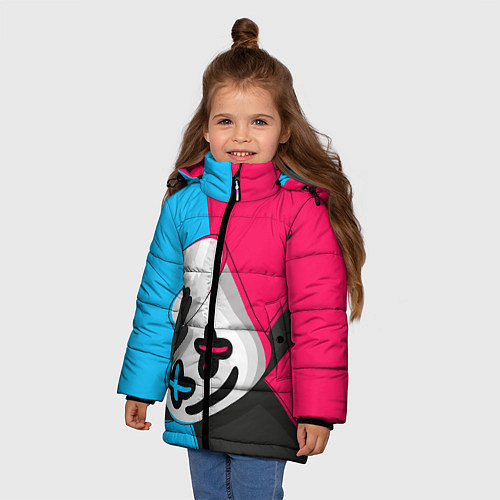 Зимняя куртка для девочки New Marshmello / 3D-Черный – фото 3