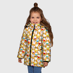 Куртка зимняя для девочки Вельш-Корги Пемброк, цвет: 3D-черный — фото 2