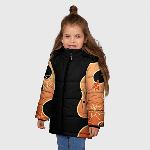 Зимняя куртка для девочки КАДЗУХА ПАТТЕРН / 3D-Черный – фото 3