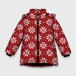 Зимняя куртка для девочки Снежный орнамент
