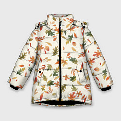 Куртка зимняя для девочки Тёплая осень, цвет: 3D-черный