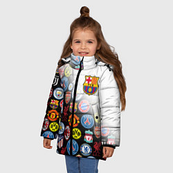 Куртка зимняя для девочки FC BARCELONA LOGOBOMBING, цвет: 3D-красный — фото 2