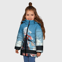 Куртка зимняя для девочки КАДЗУХА НА ФОНЕ НЕБА, цвет: 3D-черный — фото 2