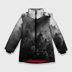 Куртка зимняя для девочки МРАЧНЫЙ ЛЕС FOREST, цвет: 3D-красный