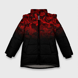 Зимняя куртка для девочки BLACK RED CAMO RED MILLITARY